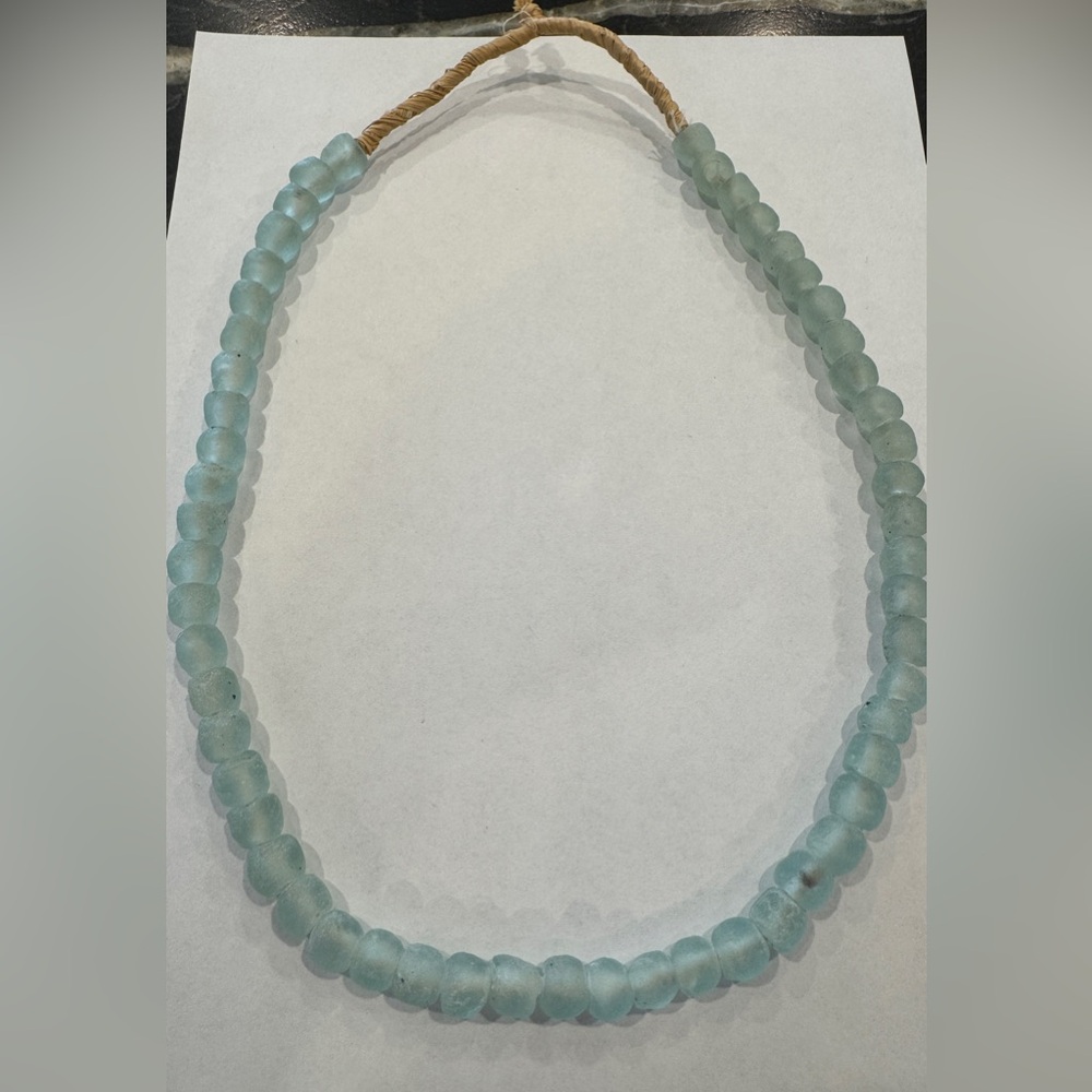 Elegant Blue Glass Necklace